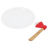 thumbnail of 2tlg Geschenkset Pizzaschneider Axt + Bianco Pizzateller Ø30,5cm weiße XL-Teller
