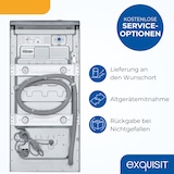 thumbnail of Exquisit Waschmaschine 7,5kg, Toplader, Waschmaschine schmal, Energieklasse A, Startzeitvorwahl, Kurzprogramm, LTO1207-030A silber-dunkel