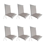 thumbnail of Pack 6 cojines para silla plegable, Asiento y Respaldo, Poliéster 180 gr, Color Gris, 92x42x4 cm