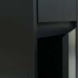 thumbnail of Badkamerset HWC-L86, wastafel wandspiegel wandmeubel badkamermeubel, FSC® gemelamineerd ~ zwart