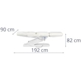 thumbnail of physa Elektrische Kosmetikliege - 3 Motoren - 300 W - 193 x 62 x 60 - 85 cm - 150 kg - weiß