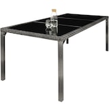 thumbnail of tectake Conjunto de ratán 8+1 ALMANSA  gris jaspeado/gris - 404328