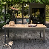 thumbnail of Table de jardin 8 chaises et 2 fauteuils en aluminium et céramique