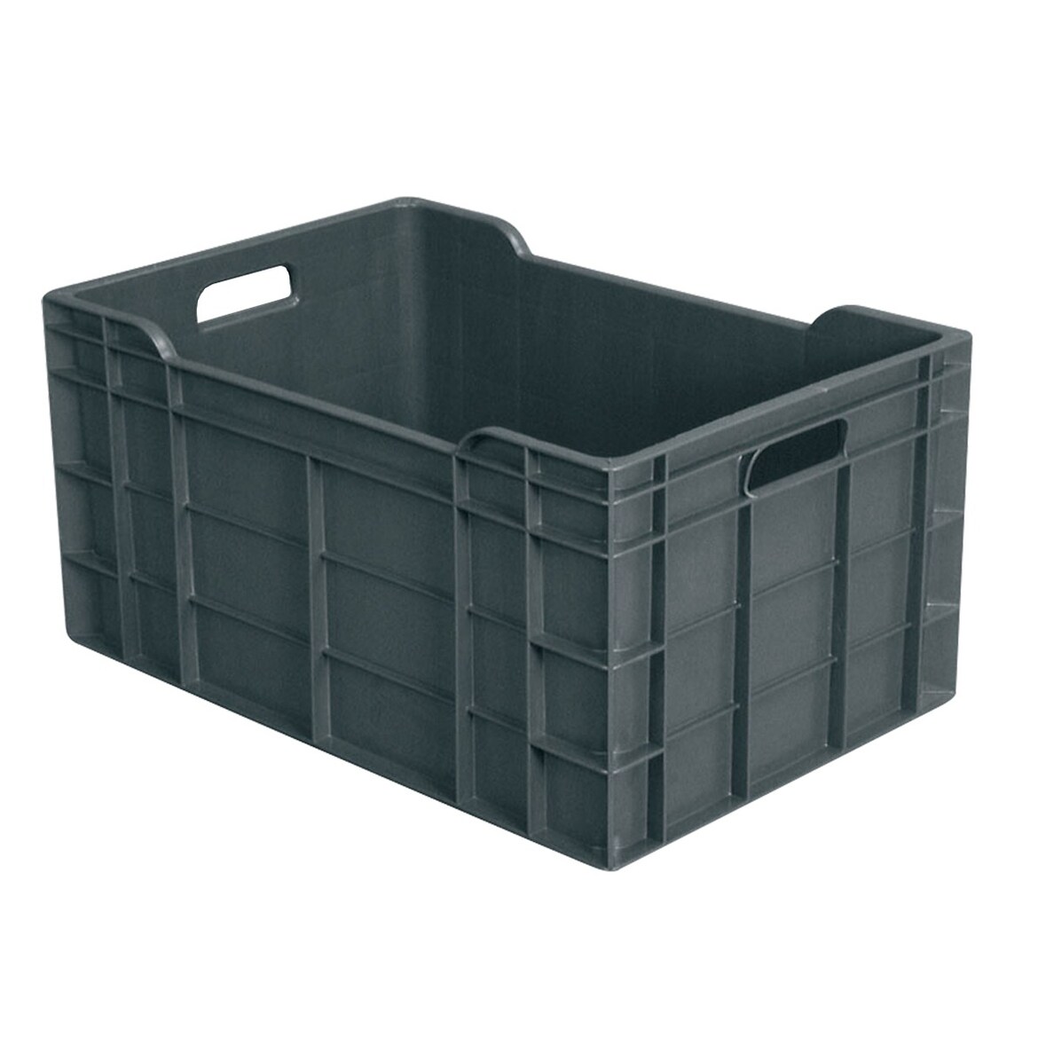 GILAC Caisse pleine 600 x 400 avec poignées - 60 L - Gris G181777