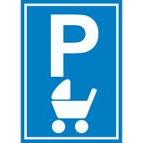 thumbnail of Kinderwagen Parkplatz Schild A3 Rückseite selbstklebend