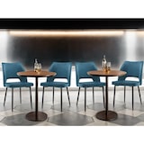 thumbnail of METRO PROFESSIONAL Gepolsterter Restaurantstuhl Salto 2er Set, Stahl/Polyester, hellblau/schwarz