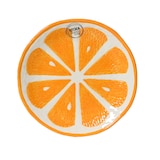 thumbnail of Teller 16cm Keramik im Orangen Design - Servierteller Dessertteller Kuchenteller Frühstücksteller Obstteller Dekoteller Früchte Geschirr Orange Weiß
