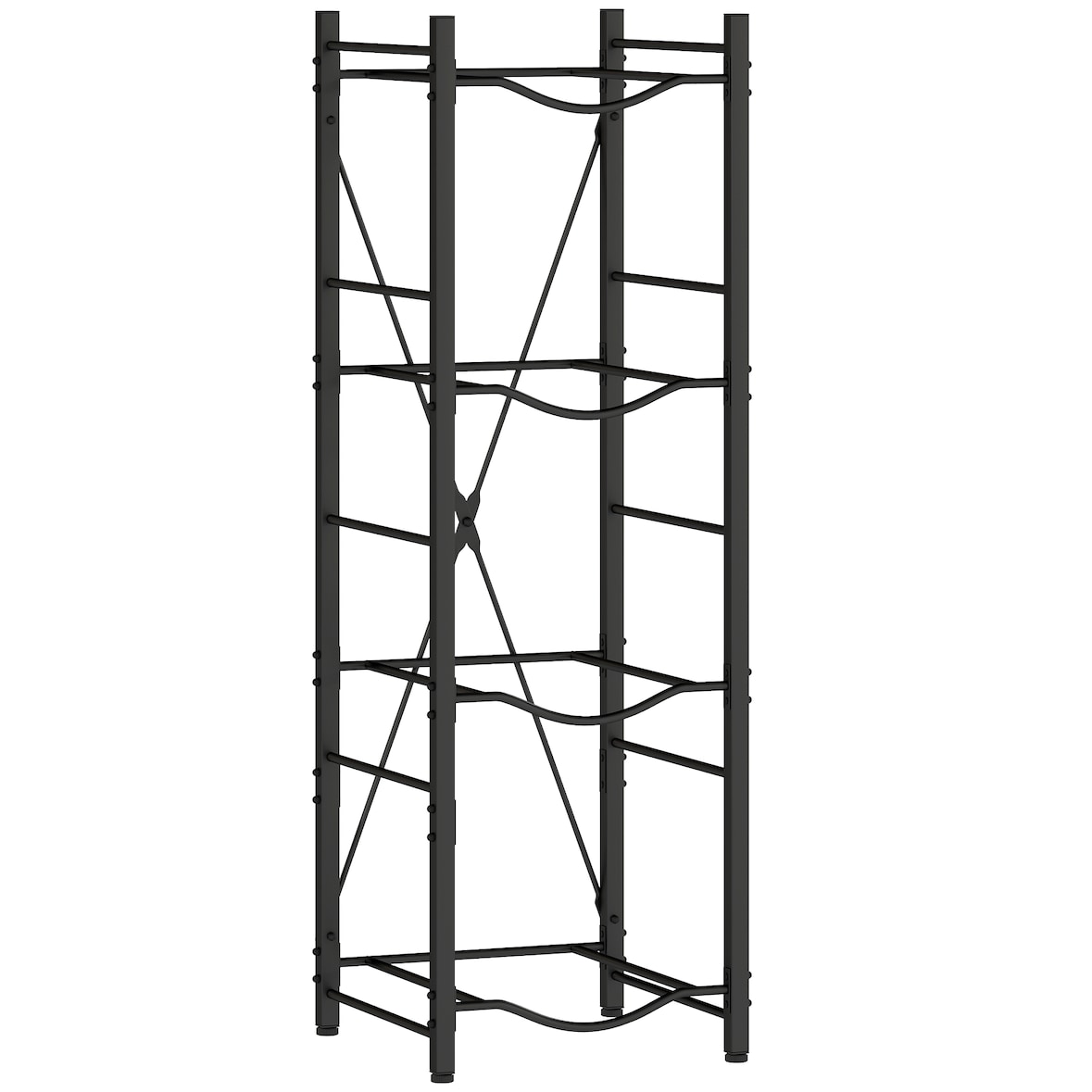 HOMCOM soporte para garrafones de agua de 4 niveles estante de almacenamiento para botellas de agua para cocina comedor sala de estar negro