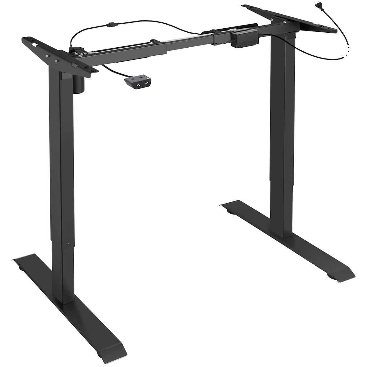 tectake Estructura para mesa - eléctrica y ajustable en altura 85-129x65x71-121cm 129 x 65 x 121 cm Negro