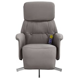 thumbnail of vidaXL Massagesessel mit Fußteil Taupe Stoff