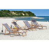 thumbnail of Klappstuhl blau-weiß Strandstuhl Gartenliege Sonnenliege Kissen hell Buche natur 10-317 N KH