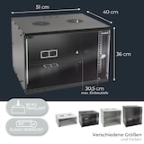 thumbnail of HMF 65707-02 Serverschrank 19 Zoll, 7 HE, 51 x 40 x 36 cm, Schwarz