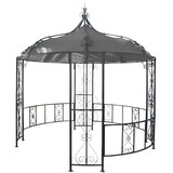 thumbnail of Pergola Almeria, rond tuinpaviljoen, stevig stalen frame Ø 3m ~ grijs