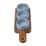 thumbnail of San Ignacio - Conjunto de 3 tigelas para molho com 1 bandeja de madeira