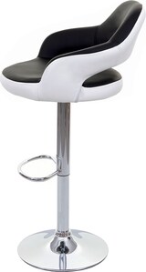 thumbnail of 2er-Set Barhocker stylisch | Sitzhöhe 61-81cm | mit Lehne Kunstleder | Schwarz-Weiß | Barstuhl Tresenhocker Drehhocker