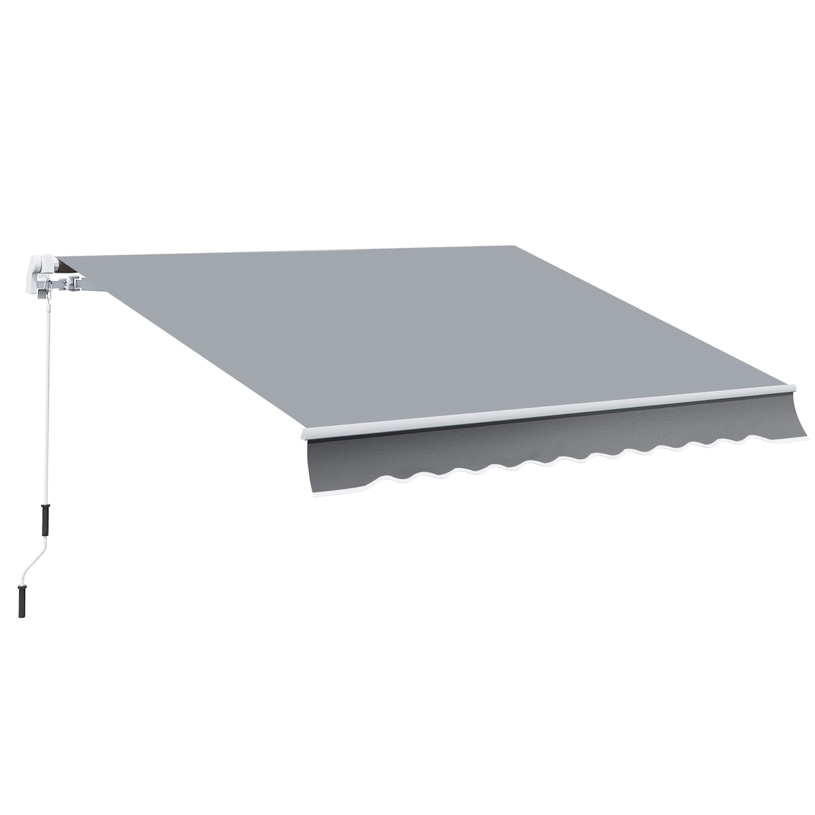Toldo Manual Retráctil Plegable con Manivela 295x245 cm Toldo Enrollable Aluminio Protección Solar para Ventanas Puertas Balcón Terraza Exterior
