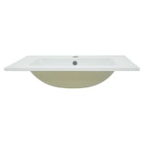 thumbnail of Lavabo HWC-D16, lavamanos cuarto de baño, cerámica blanca angular ~ 61cm 18mm borde