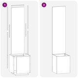 thumbnail of vidaXL Blumentopf mit dekorativem Paneel Anthrazit 32 x 140 cm