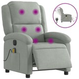 thumbnail of vidaXL Massagesessel Elektrisch Hellgrau Samt