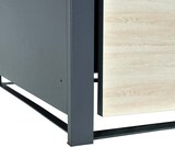 thumbnail of 4er Mülltonnenverkleidung HWC-J82, Mülltonnenbox, erweiterbar, Metall 100kg, anthrazit ~ Buche-Holzoptik hellbraun