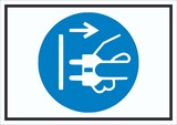 thumbnail of Netzstecker ziehen Symbol Schild A4 (210x297mm)