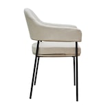 thumbnail of SVITA SCARLETT 2er Set Esszimmerstühle Armlehnstuhl Polsterstuhl Stoff Weiß