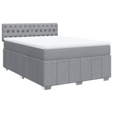 thumbnail of vidaXL Boxspringbett mit Matratze Hellgrau 140x200 cm Stoff