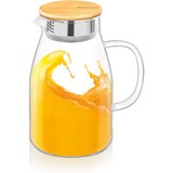 thumbnail of Wilmax Borosilikat Glas Krug mit Bambusdeckel, 1900ml