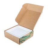 thumbnail of 250x Teller aus Bagasse, naturweiß, quadratisch 16.5cm, 50Stk.