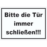 thumbnail of Aufkleber Bitte die Tür immer schließen schwarz-weiss A9 (37x52mm)