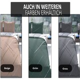 thumbnail of Bettwäsche Baumwolle 200x220 cm Wendeseite Streifen Beige Kissenbezug 80x80 cm Pflegeleicht mit Reißverschluss