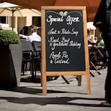 thumbnail of Securit®Tableau de trottoir  Duplo avec cadre en pin laqué