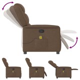 thumbnail of vidaXL Massagesessel Braun Stoff