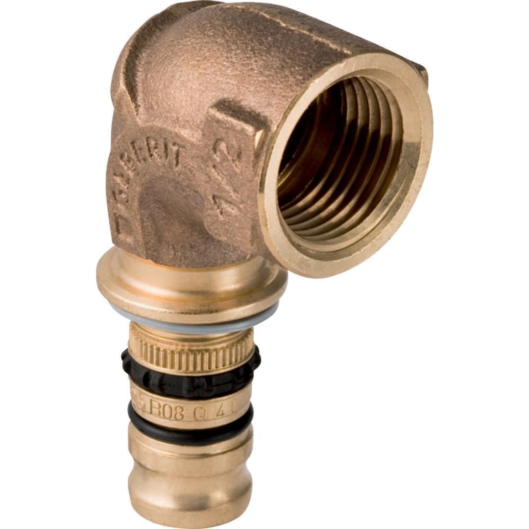 Geberit Mepla Übergangswinkel Rotguss, mit Innengewinde 16mmx1/2