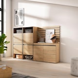 thumbnail of Sapateira, Organização Armazenamento, 227x35x145cm, Para quarto, dormitório, Cómoda, Tiras Deco. Madeira, Estilo moderno, Carvalho _ 458_47