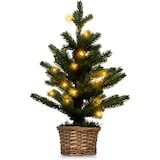 thumbnail of COSTWAY 48 cm Kleiner Weihnachtsbaum, Beleuchteter Mini-Weihnachtsbaum, 20 LEDs in Warmweiß, Künstlicher Tannenbaum für Tisch