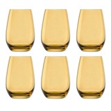 thumbnail of Farbige Trinkgläser, Wassergläser, Saftgläser - ELEMENTS, 6er-Set, Bernstein, 465 ml