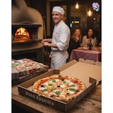 thumbnail of Pizzakarton Pizzabox Flammkuchenbox 24x24 braun unbedruckt 100 Stk, to go, take away, kompostierbar, Kraftkarton, fettresistent