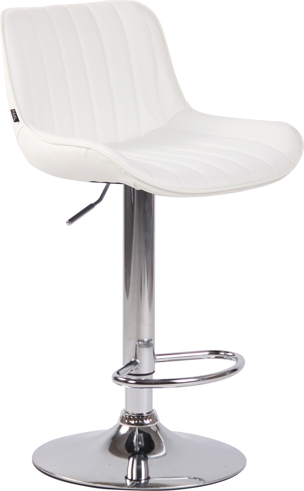 CHEFGASTRO Barhocker SAHARA Kunstleder Chrom HxBxT 86x50x50cm Kunstleder Weiß Barstuhl