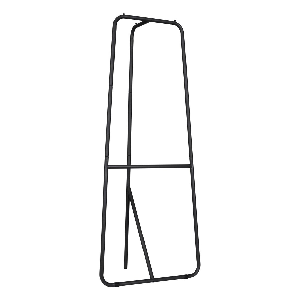 Portant vêtements d'angle en métal gris tubulaire 72x170cm