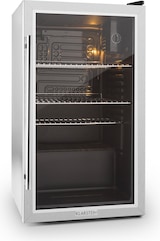 thumbnail of Beersafe XXL Kühlschrank 80 Liter 3 Böden Panoramaglastür Edelstahl Silber
