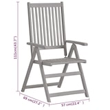 thumbnail of Helloshop26 - Conjunto de comedor de jardín de 5 piezas muebles de exterior madera maciza de acacia 02_0013748
