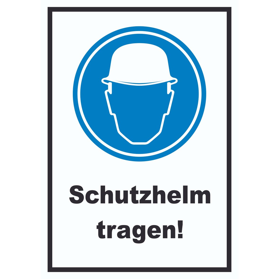 Schutzhelm tragen Schild A2 Rückseite selbstklebend