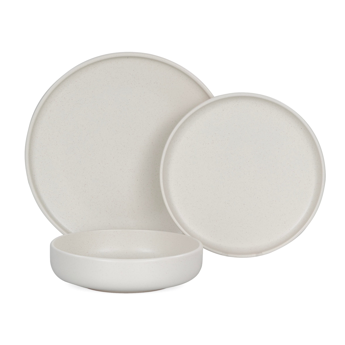 Set Tavola 18 Pezzi Skandik Pepper White – Piatti in Porcellana e Stoneware, Colore Bianco, Elegante e Versatile per Uso Quotidiano