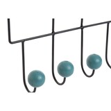 thumbnail of perchero pared metal madera 39,5x8x39,5 casa negro