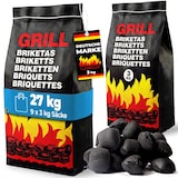 thumbnail of Deuba 9x 3kg Holzkohlebriketts Sparsam hohe Standzeit