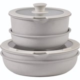 thumbnail of BERGNER - Batería de cocina 10 pcs Aluminio fundido y Antiadherente con Mango extraíble con Hermético de 650 ml en Vidrio de Borosilicato