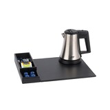 thumbnail of Willkommenstablett SNAP aus Kunstleder  mit STAR Wasserkocher 0,5 L Edelstahl Begrüßungstablett Kaffeestation Teestation