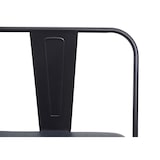 thumbnail of 3er Sitzbank HWC-H10, Garderobenbank Esszimmerbank, Kunstleder Chesterfield Industrial Gastronomie ~ schwarz-grau