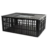 thumbnail of GILAC Cage à poules 2 portes coulissantes 800 x 600 - 120 L - Noir G180802